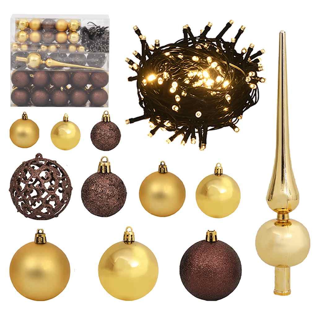 vidaXL Kunstkerstboom 300 LED' kerstballen sneeuw - foto 6