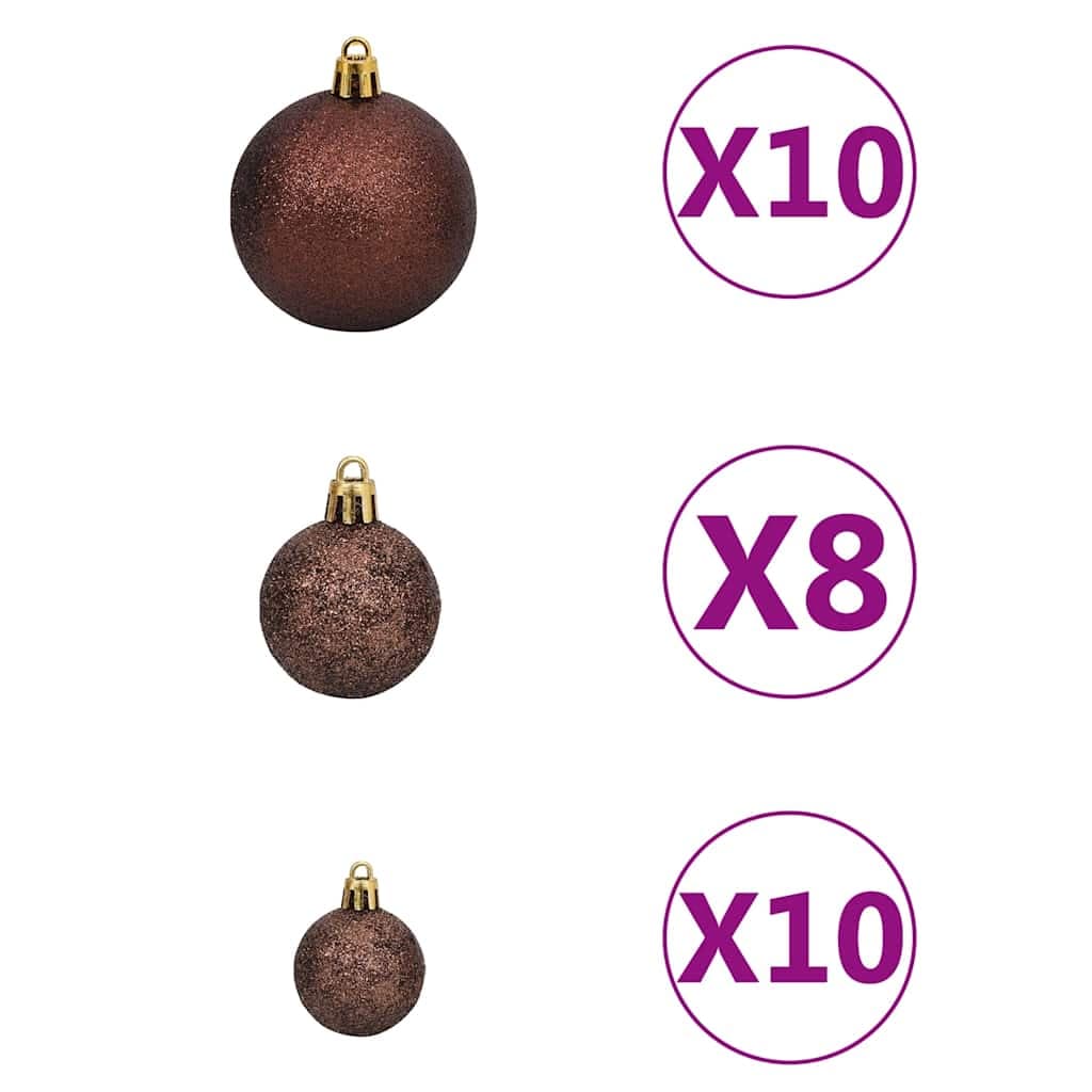 vidaXL Kunstkerstboom 300 LED' kerstballen sneeuw - foto 8
