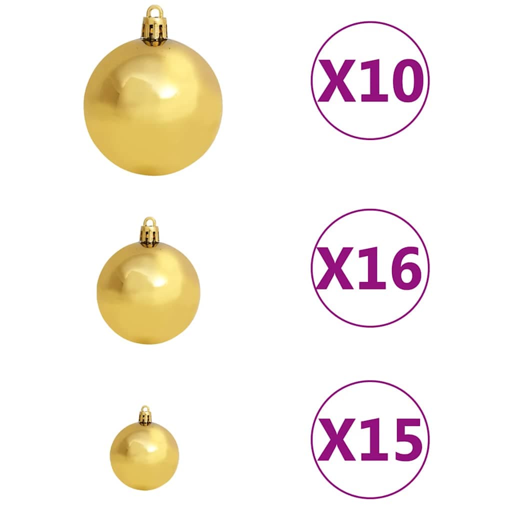 vidaXL Kunstkerstboom 300 LED' kerstballen sneeuw - foto 10