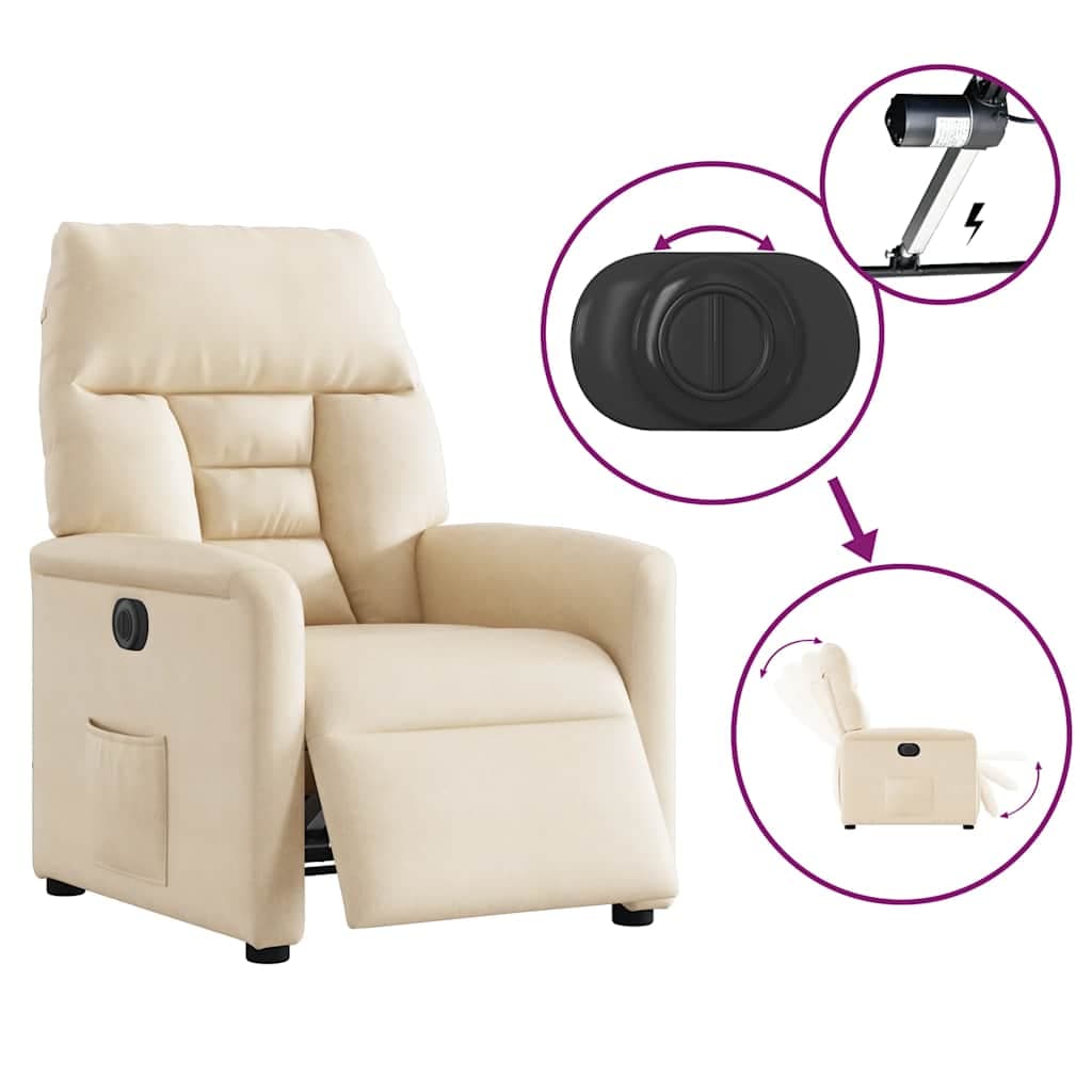 vidaXL Fauteuil elektrisch verstelbaar microvezelstof - foto 8
