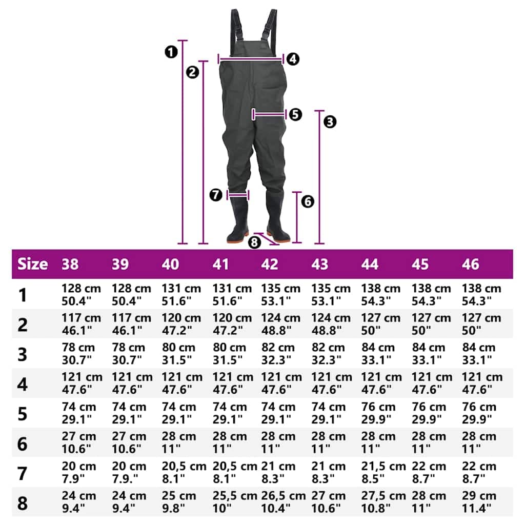 vidaXL Waadpak laarzen maat 46 - foto 8