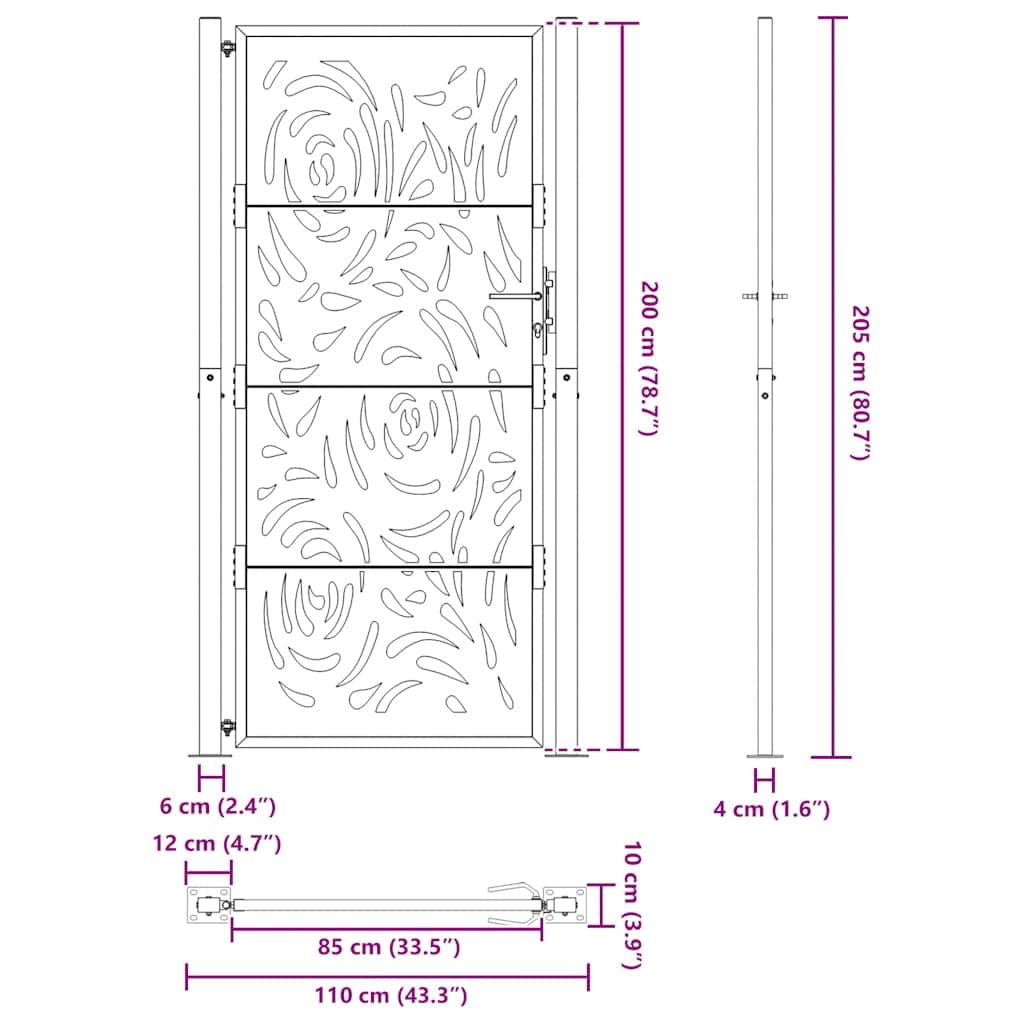 vidaXL Poort vlamontwerp - foto 9