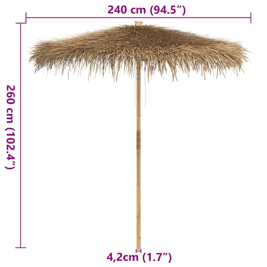 vidaXL Tiki Paraplu Bananenblad Luifel - foto 12